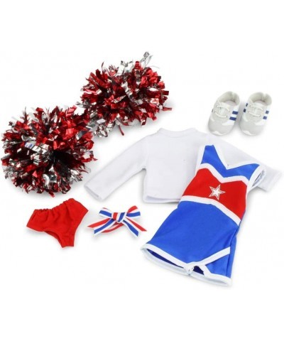 14 Inch Doll Clothes Clothing Accessories 6-PC USA Modern 14.5" Doll Cheer Cheerleader Gift Set Outfit Including Gym Shoes an...