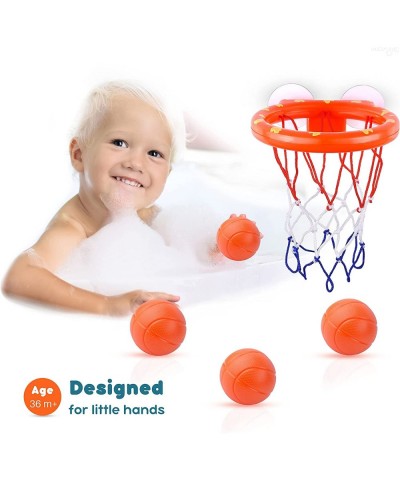 Bath Toys for Toddler Kids Boys and Girls - Bathtub Basketball Hoop with 4 Balls and 3 Swimming Duck Toys and a Fishing Net $...