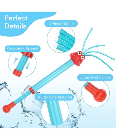 Water Blaster Set 4pcs Fun Sea Animal Water Squirts for Toddlers Water Guns Sprinklers with Wiggle Tubes Pool Toys for Kids P...