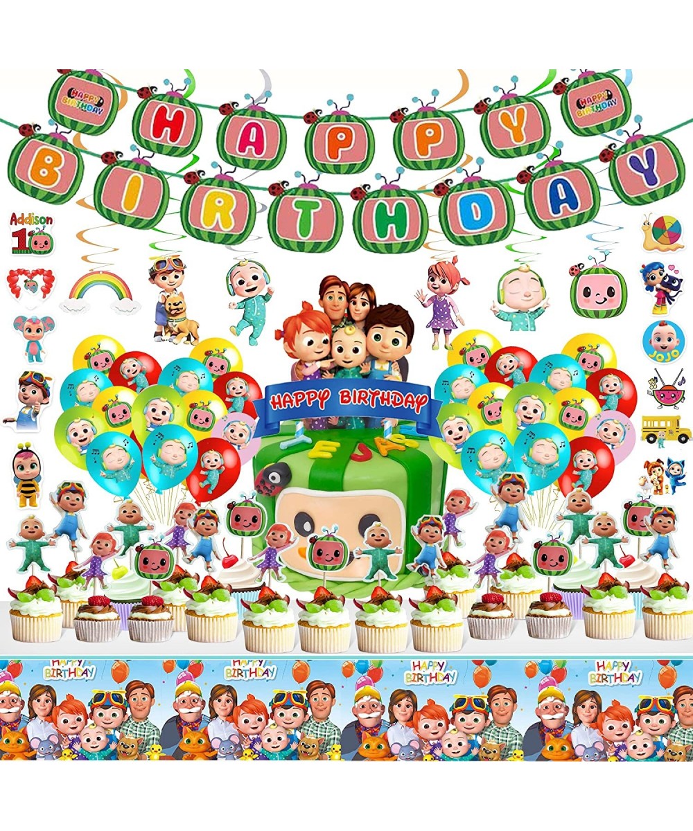 Co-co Birthday Party Supplies Decorations for Boys and Grils happy banner latex balloons Cake Toppers Cupcake Tablecloth hang...