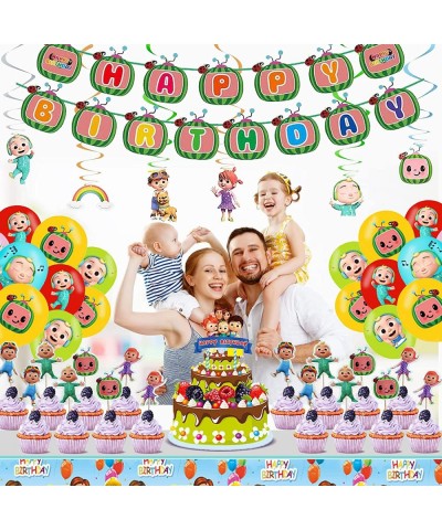 Co-co Birthday Party Supplies Decorations for Boys and Grils happy banner latex balloons Cake Toppers Cupcake Tablecloth hang...