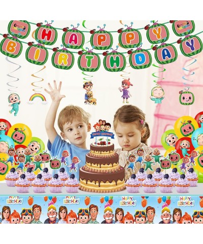 Co-co Birthday Party Supplies Decorations for Boys and Grils happy banner latex balloons Cake Toppers Cupcake Tablecloth hang...