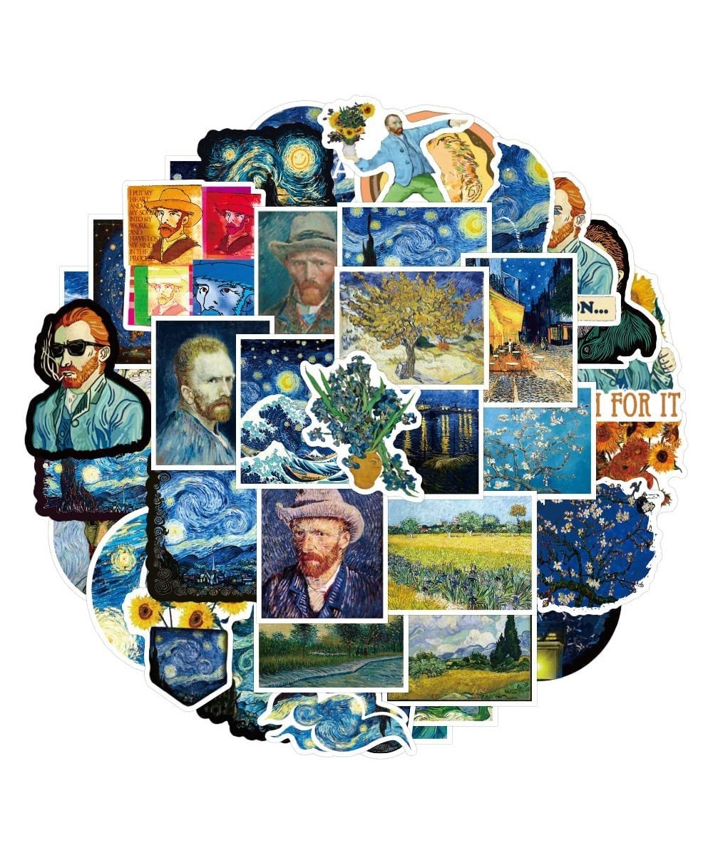 92pcs Van Gogh Stickers for Water Bottles Scrapbooking Journaling Laptop Phone Case Travel Luggage Vinyl Waterproof Van Gogh ...