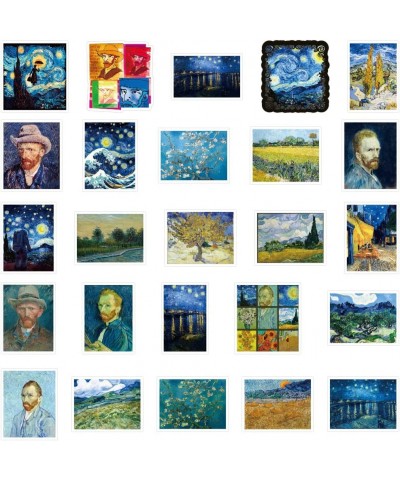 92pcs Van Gogh Stickers for Water Bottles Scrapbooking Journaling Laptop Phone Case Travel Luggage Vinyl Waterproof Van Gogh ...