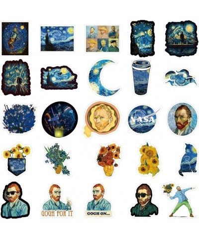 92pcs Van Gogh Stickers for Water Bottles Scrapbooking Journaling Laptop Phone Case Travel Luggage Vinyl Waterproof Van Gogh ...