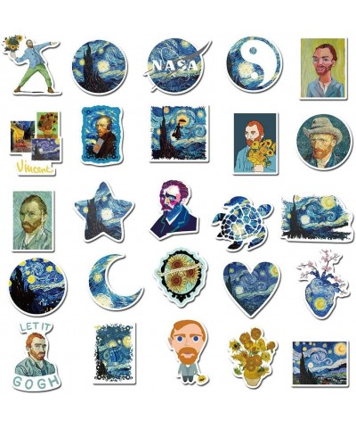 92pcs Van Gogh Stickers for Water Bottles Scrapbooking Journaling Laptop Phone Case Travel Luggage Vinyl Waterproof Van Gogh ...