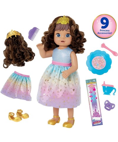 Princess Ellie Grows Up! Brown Hair Doll Interactive Baby Doll with Accessories Talking Baby Dolls Toys for 3 Year Old Girls ...