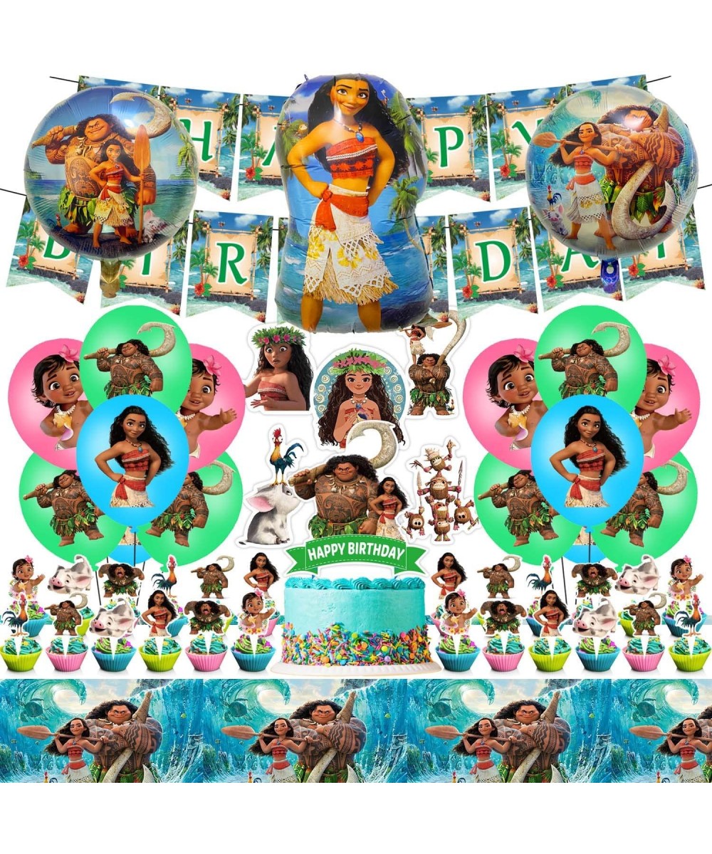 Moana Birthday Party Supplies Birthday Party Decorations Including Birthday Banners Foil Balloons Latex Balloons Cake Toppers...