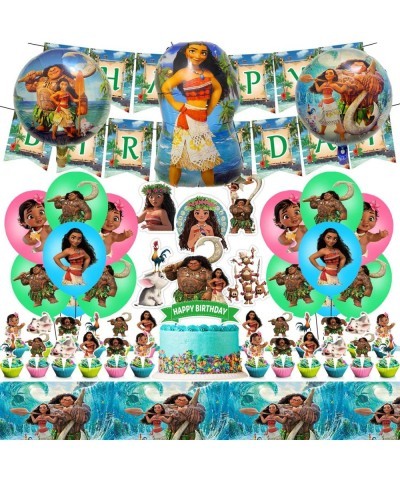 Moana Birthday Party Supplies Birthday Party Decorations Including Birthday Banners Foil Balloons Latex Balloons Cake Toppers...