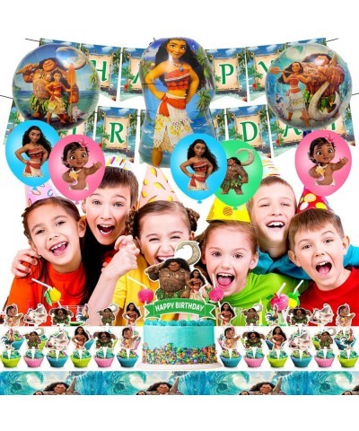 Moana Birthday Party Supplies Birthday Party Decorations Including Birthday Banners Foil Balloons Latex Balloons Cake Toppers...