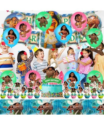 Moana Birthday Party Supplies Birthday Party Decorations Including Birthday Banners Foil Balloons Latex Balloons Cake Toppers...