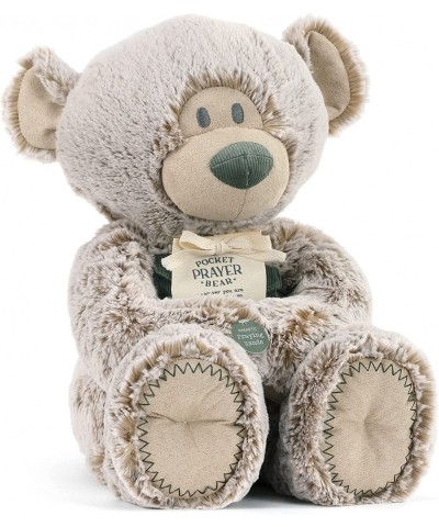 Pocket Prayer Teddy Bear Soft Grey 16 inch Plush Fabric Stuffed Animal Toy $60.14 Stuffed Animals & Teddy Bears