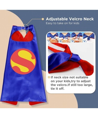 Kids Dress Up 8PCS Superhero Capes Set and Slap Bracelets for Boys Costumes Birthday Party Gifts $50.43 Kids' Costumes