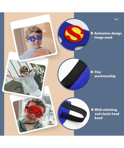 Kids Dress Up 8PCS Superhero Capes Set and Slap Bracelets for Boys Costumes Birthday Party Gifts $50.43 Kids' Costumes