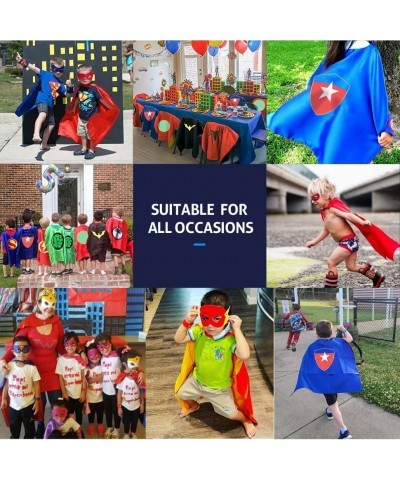 Kids Dress Up 8PCS Superhero Capes Set and Slap Bracelets for Boys Costumes Birthday Party Gifts $50.43 Kids' Costumes