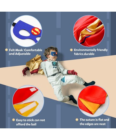 Kids Dress Up 8PCS Superhero Capes Set and Slap Bracelets for Boys Costumes Birthday Party Gifts $50.43 Kids' Costumes