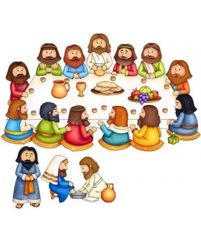 Last Supper 11 Felt Figures Bible Felt/Flannel Board Story Set Kids Easter Jesus Passover Lesson Guide Coloring Pages $23.98 ...