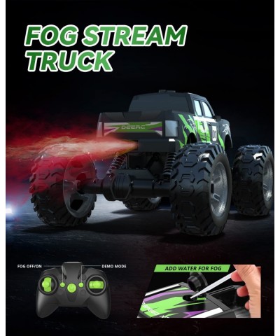 DE44 Remote Control Monster Truck with Fog Mist Dual Motors Off Road RC Car 4WD Rock Crawler with LED Lights Spray Water Mist...