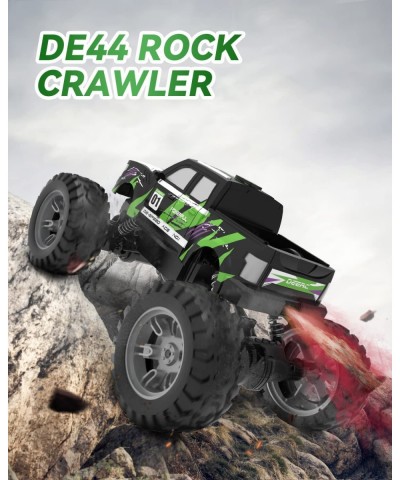 DE44 Remote Control Monster Truck with Fog Mist Dual Motors Off Road RC Car 4WD Rock Crawler with LED Lights Spray Water Mist...