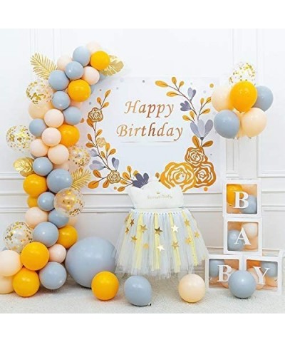 Baby Shower Boxes Decorations for Girl & Boy 4-Pack Transparent Balloons Boxes Décor with BABY Letters for Gender Reveal Baby...