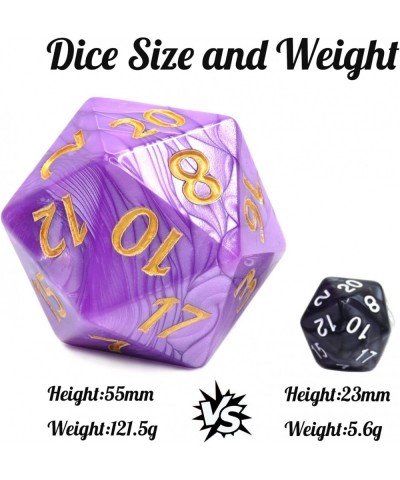 20 Sided DND Dice D20 Giant Polyhedral Dice 55mm Titan Large Pearl Color D20 Dice 20 Sided Cube D&D Dice Set for Dungeons and...