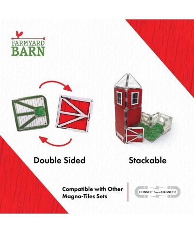 Magna-Tiles Structure-Building Set for Kids Farmyard Barn Magnetic Tiles Magnetic Building Toys STEM Toys for Boys and Girls ...