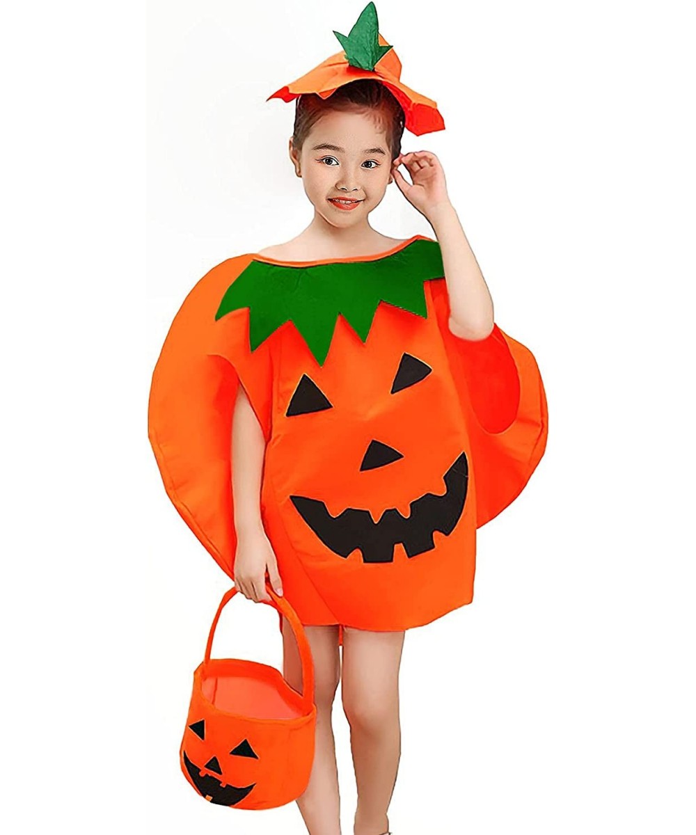 Halloween costumes 3 PCS Pumpkin Costume for Kids Children Cosplay Party Clothes with Pumpkin Bag and Hat Orange Green $17.77...