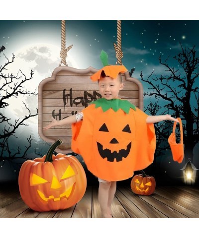 Halloween costumes 3 PCS Pumpkin Costume for Kids Children Cosplay Party Clothes with Pumpkin Bag and Hat Orange Green $17.77...