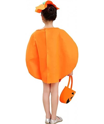 Halloween costumes 3 PCS Pumpkin Costume for Kids Children Cosplay Party Clothes with Pumpkin Bag and Hat Orange Green $17.77...