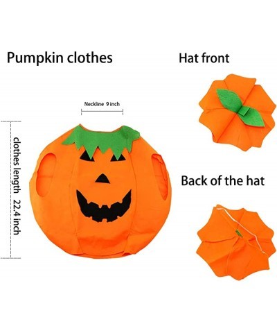 Halloween costumes 3 PCS Pumpkin Costume for Kids Children Cosplay Party Clothes with Pumpkin Bag and Hat Orange Green $17.77...