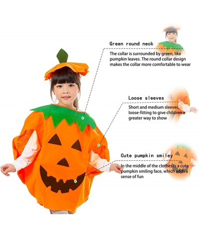 Halloween costumes 3 PCS Pumpkin Costume for Kids Children Cosplay Party Clothes with Pumpkin Bag and Hat Orange Green $17.77...