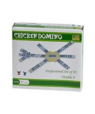 Professional Color Dot Chicken Dominoes with Centerpiece & Marker $31.42 Domino & Tile Games