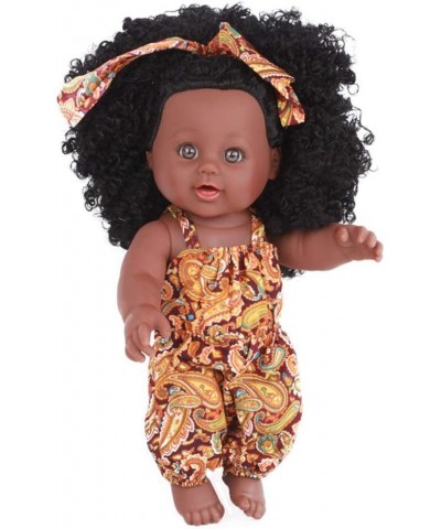 Anytec 12 inch Reborn Newborn Baby Dolls Look Real Soft Silicone Lifelike Black Pearl African American Full Body Reborn Doll ...