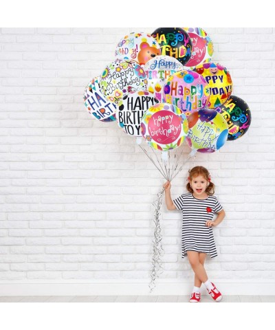 30 Pcs Happy Birthday Floating Balloons helium Mylar Balloons Aluminum Foil Globe Balloons 18 Inches Party for Birthday Party...