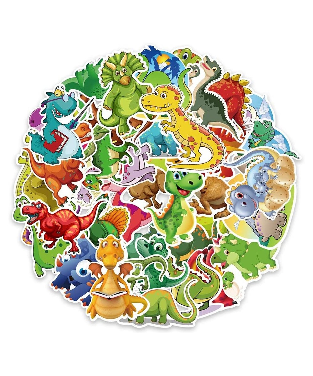 50Pcs Cute Dinosaur Stickers for Kids Teens Waterproof Cool Animal Laptop Stickers Cartoon Dinosaur Sticker Pack for Water Bo...