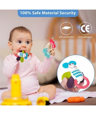 Baby Rattle Teething Toys Infant Sensory Teethers Toy Set Musical Shaker Grab and Spin Early Educational Newborn Toys for 0 3...