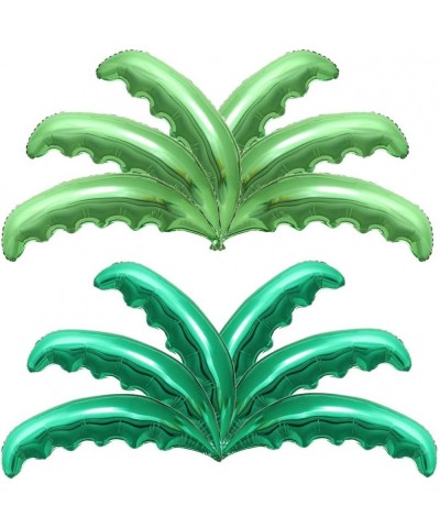 12pcs Palm Tree Leaves Balloons Helium Foil Green Coconut Tree Leaves Balloons for Birthday Wedding Baby Shower Hawaii Luau T...