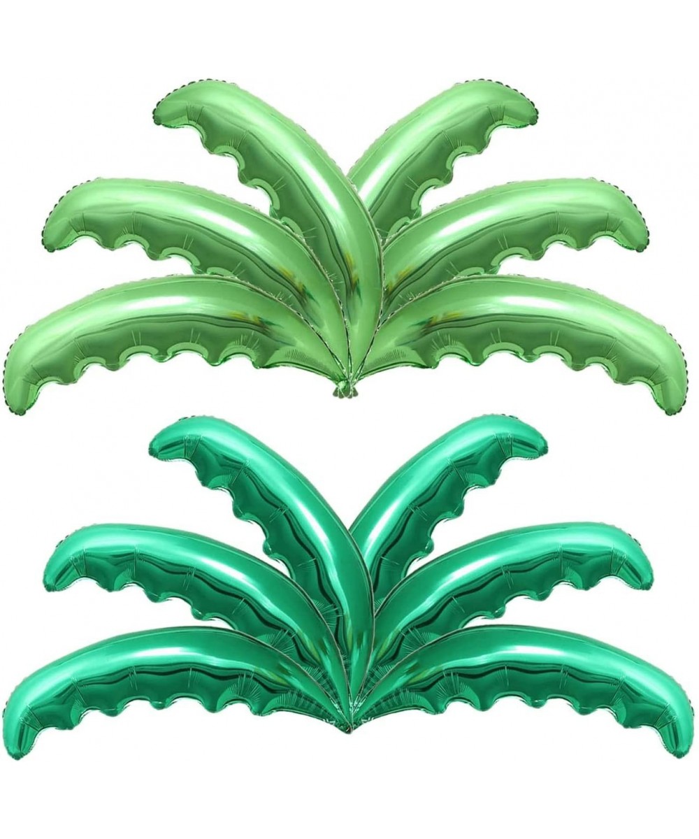 12pcs Palm Tree Leaves Balloons Helium Foil Green Coconut Tree Leaves Balloons for Birthday Wedding Baby Shower Hawaii Luau T...