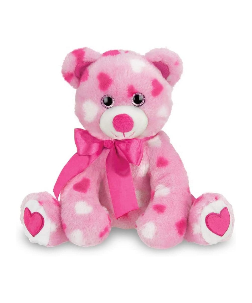 Bearington Pink Plush Stuffed Animal Teddy Bear with Hearts 8.5 inches $32.33 Stuffed Animals & Teddy Bears