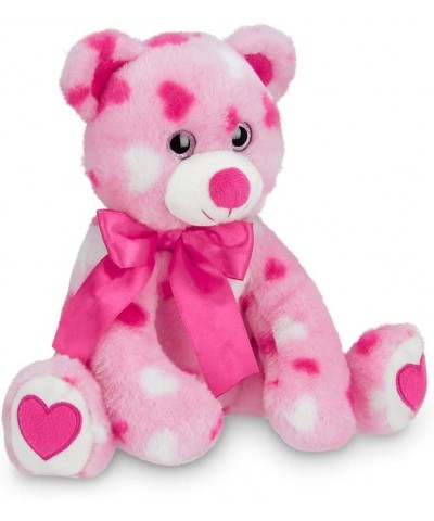 Bearington Pink Plush Stuffed Animal Teddy Bear with Hearts 8.5 inches $32.33 Stuffed Animals & Teddy Bears