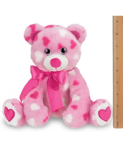 Bearington Pink Plush Stuffed Animal Teddy Bear with Hearts 8.5 inches $32.33 Stuffed Animals & Teddy Bears