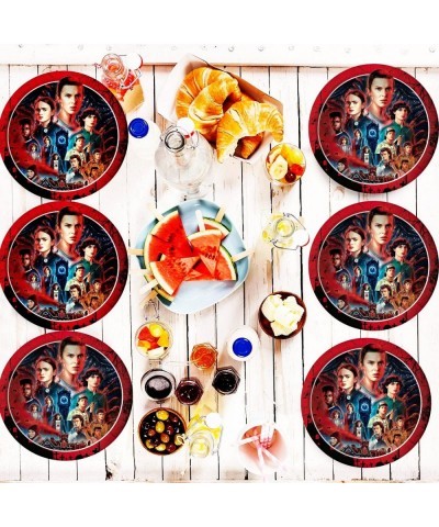 50 Pcs Stranger Inspired Things Party Supplies Disposable tableware Plates-Video Game Cake Plates Perfect for Kid's Birthday ...