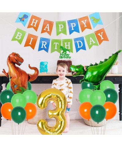 Dinosaur Birthday Decorations for Boy Three Rex Birthday Decorations Dinosaur Party Supplies 3 Year Old - Three Rex Balloons ...