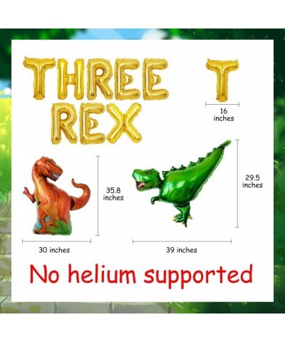 Dinosaur Birthday Decorations for Boy Three Rex Birthday Decorations Dinosaur Party Supplies 3 Year Old - Three Rex Balloons ...