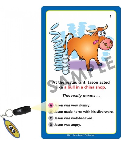 | Animal Idioms Fun Deck with Secret Decoder | Figurative Language Skills Flash Cards | Educational Learning Materials for Ch...