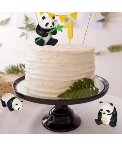 16 Pieces Cute Panda Figures Cute Panda Toys Figurines Playset Mini Panda Miniature Doll Garden Figurines Mini Cake Toppers P...