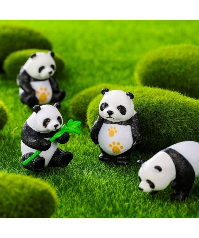 16 Pieces Cute Panda Figures Cute Panda Toys Figurines Playset Mini Panda Miniature Doll Garden Figurines Mini Cake Toppers P...