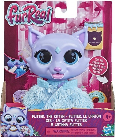 Flitter The Kitten Color-Change Interactive Feeding Toy Lights and Sounds Ages 4 and up $24.98 Plush Interactive Toy Figures