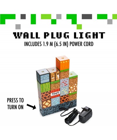 Minecraft Block Building Lamp - 16 Rearrangeable Light Blocks - Mood Lighting for Kids Room $67.28 Toy Stacking Block Sets