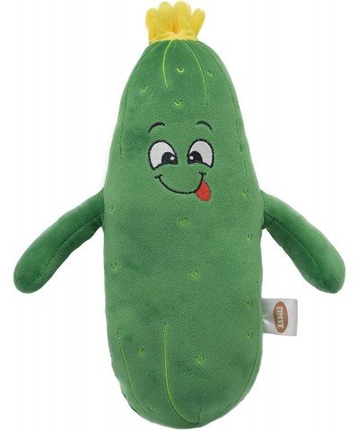 Adorable Pickle Stuffed Animal Cucumber Plush Plant with Smile Face and Yellow Corolla Pretty Cute Plushie Toy Gift for Any P...